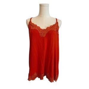 Lane‎ Bryant Lace Cami Tank Top Womens 18/20 Orange Base Layer Y2K 2000s 2010s
